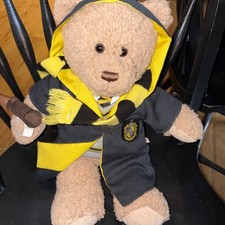 Build A Bear Hufflepuff Bear Plush Harry Potter Wizarding World NWT