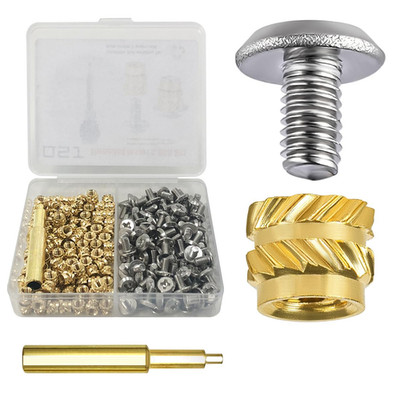 200Pcs Threaded Inserts Bolt Set 100pcs M3x4x5 Heat Set Insert Brass Nut with...