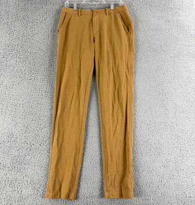 Bridge & Burn Pants Mens Size 30 Brown Cotton Linen Blend Straight Leg Casual