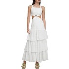 Significant Other Womens Eleanor Ivory Cotton Open Back Maxi Dress Xs Bhfo 8470