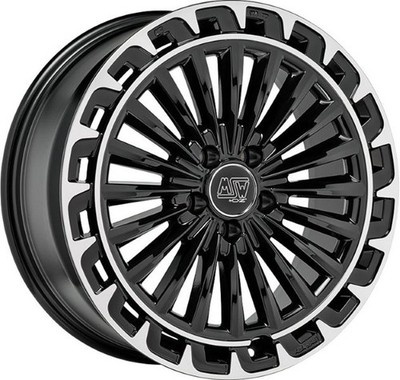 MSW 32 Alufelgen Satz GLOSS BLACK + DIAMOND LIP 7,5x19 ET40 LK5 112 19 Zoll Fel