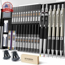 Mechanical Pencil Set with Case 37 Count, Drawing Pencils 0.3, 0.5, 0.7