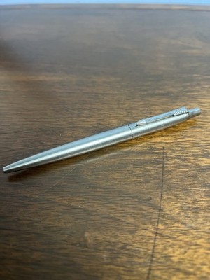 Vtg Parker Jotter Arrow Ballpoint Pen Stainless Steel Made in USA   Needs Refill