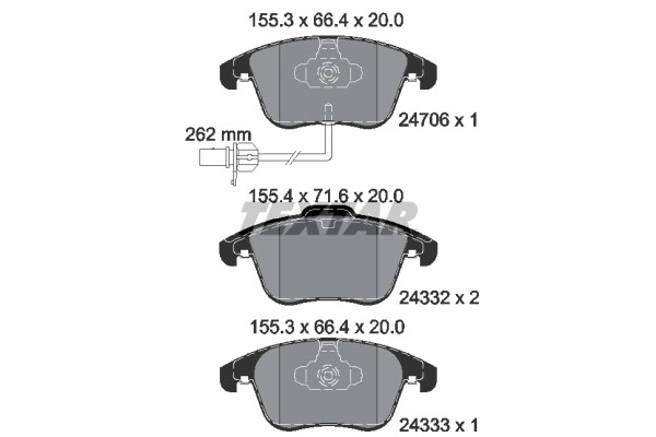 Kit plaquettes de frein Textar 2470601 : l'excellence du freinage haut de gamme Audi