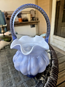 Blue Fenton Glass Baskets | eBay