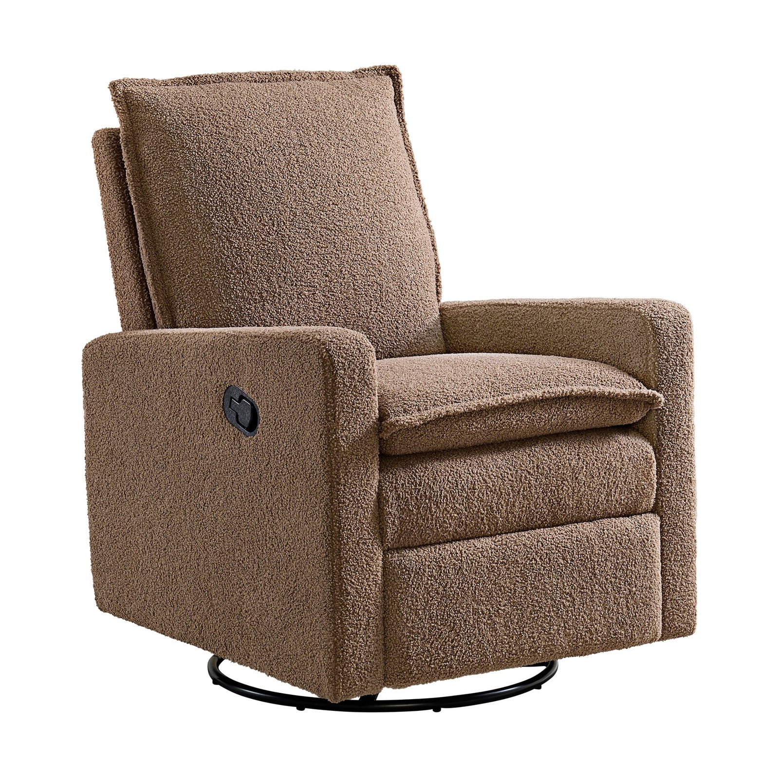 M Design Village Soho Baby Coventry Glider Recliner, Premium Boucle Fabric,