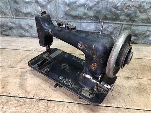 Antiker Tret Nähmaschinenkopf, Vintage Handkurbel Nähmaschine A, - Bild 2 von 9