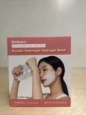 Biodance Korean Overnight Hydrogel Mask 24-Pack Collagen Facial Exp:08/16/2027