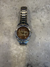 Montana Silvermith Men’s Watch Silver Tone Band New Battery Never Worn