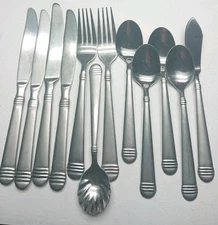 Hamptons Silversmiths Arielle Flatware Lot 12 Pc