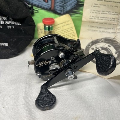 お*き様 Lew's Speed Spool BB-1 シマノ　オールド　ベアリ Vintage Lew's Speed Spool BB-1 Reel Ist Gen by Shimano Japan W/bag
