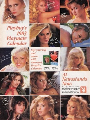 PRINT AD ONLY 1983 Playboy Playmate Calendar Sexy women Wall Decor Art Vintage
