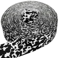 Country Brook Design  7/8 Inch Dairy Cow Grosgrain Ribbon, 5 Yards