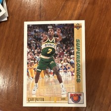 Upper Deck 1991-92 Gary Payton Rookie #153 Seattle Supersonics NBA Card