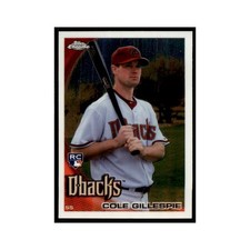 Cole Gillespie Rookie 2010 Topps Chrome #186 Baseball Cards Baseball Card NM. rookie card picture
