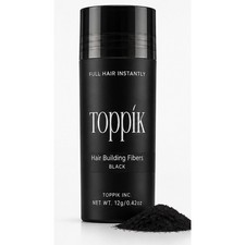 2-pk Toppik Hair Building Keratin Fiber, Black, 12g/0.42oz Unisex