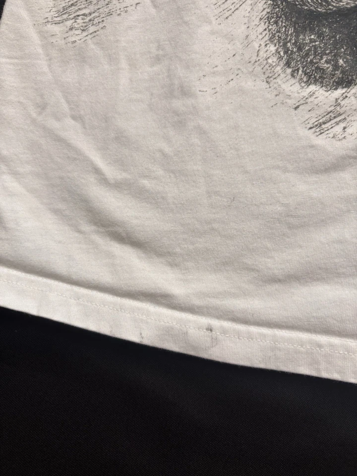Camiseta para hombre IKEA con estampado de lobo mediana blanca negra gráfica 100 % algodón pulóver Foto 4 de 4