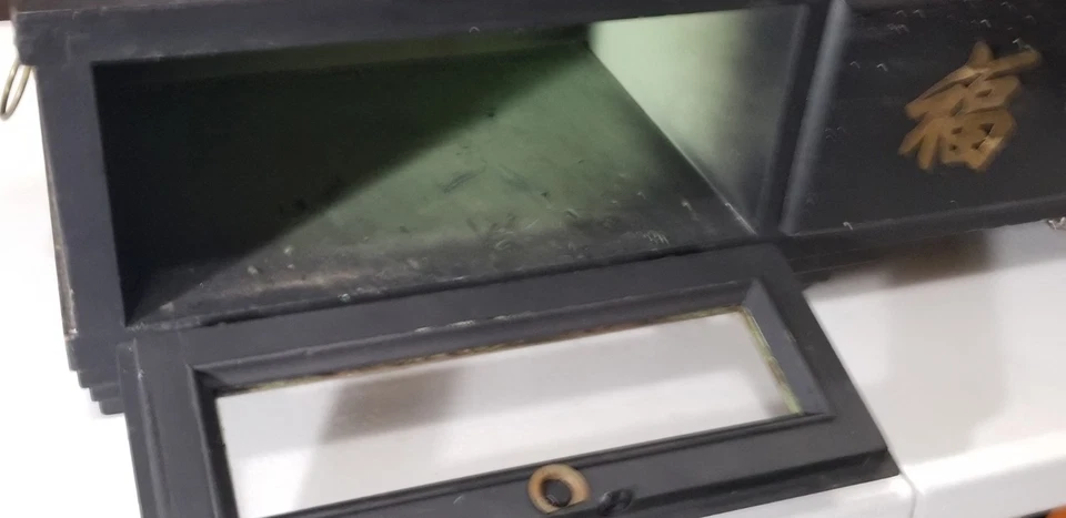 Armario de almacenamiento esterilizador de madera primitivo vintage boticario 1900 Foto 4 de 4