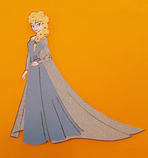 glittery Elsa Frozen die-cut 6"