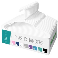 Clothes Hangers Plastic 50 Pack for Adults - Plastic Hangers, The Perfect Coa...