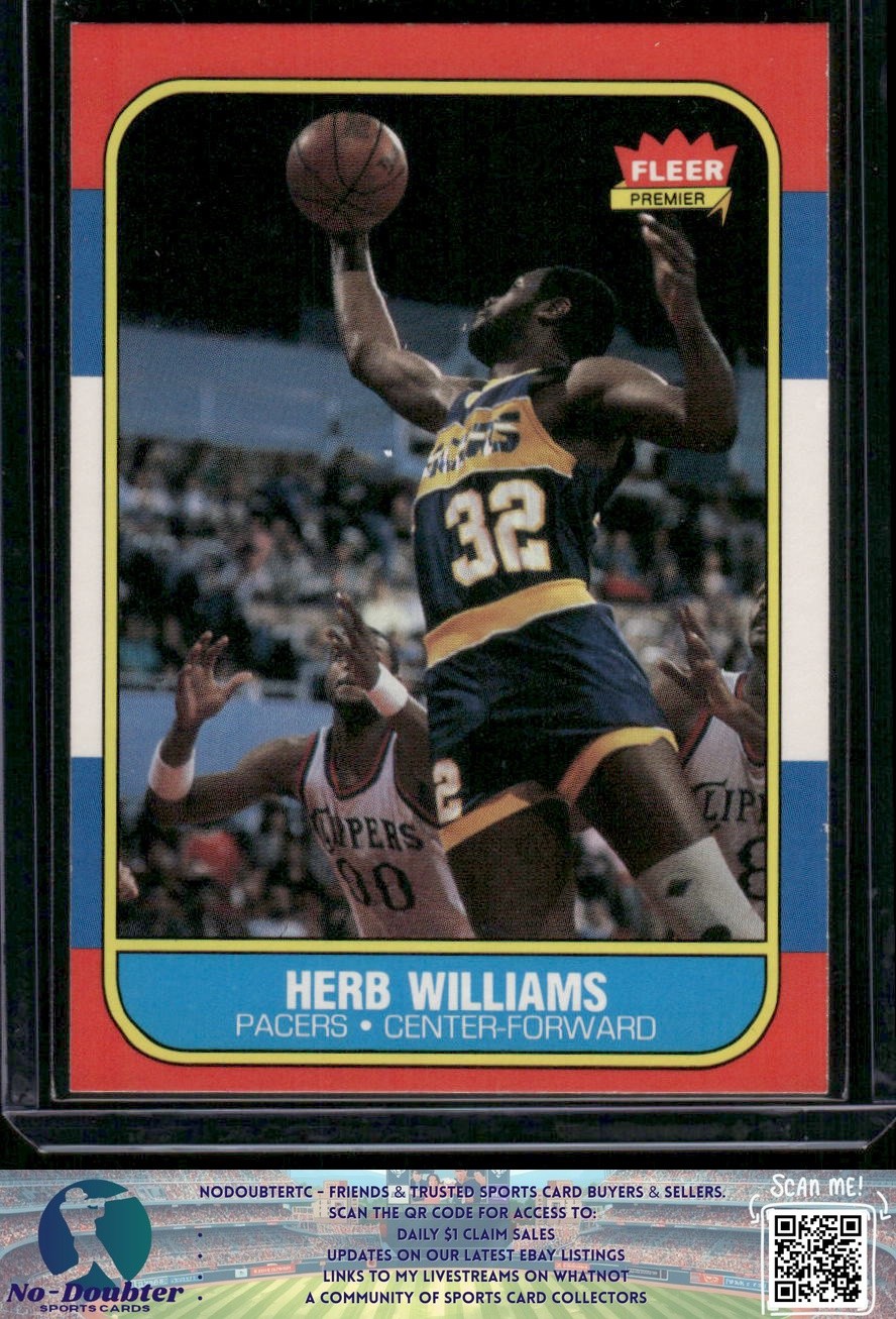1986-87 Fleer #125 Herb Williams Indiana Pacers EX-MT PO.86