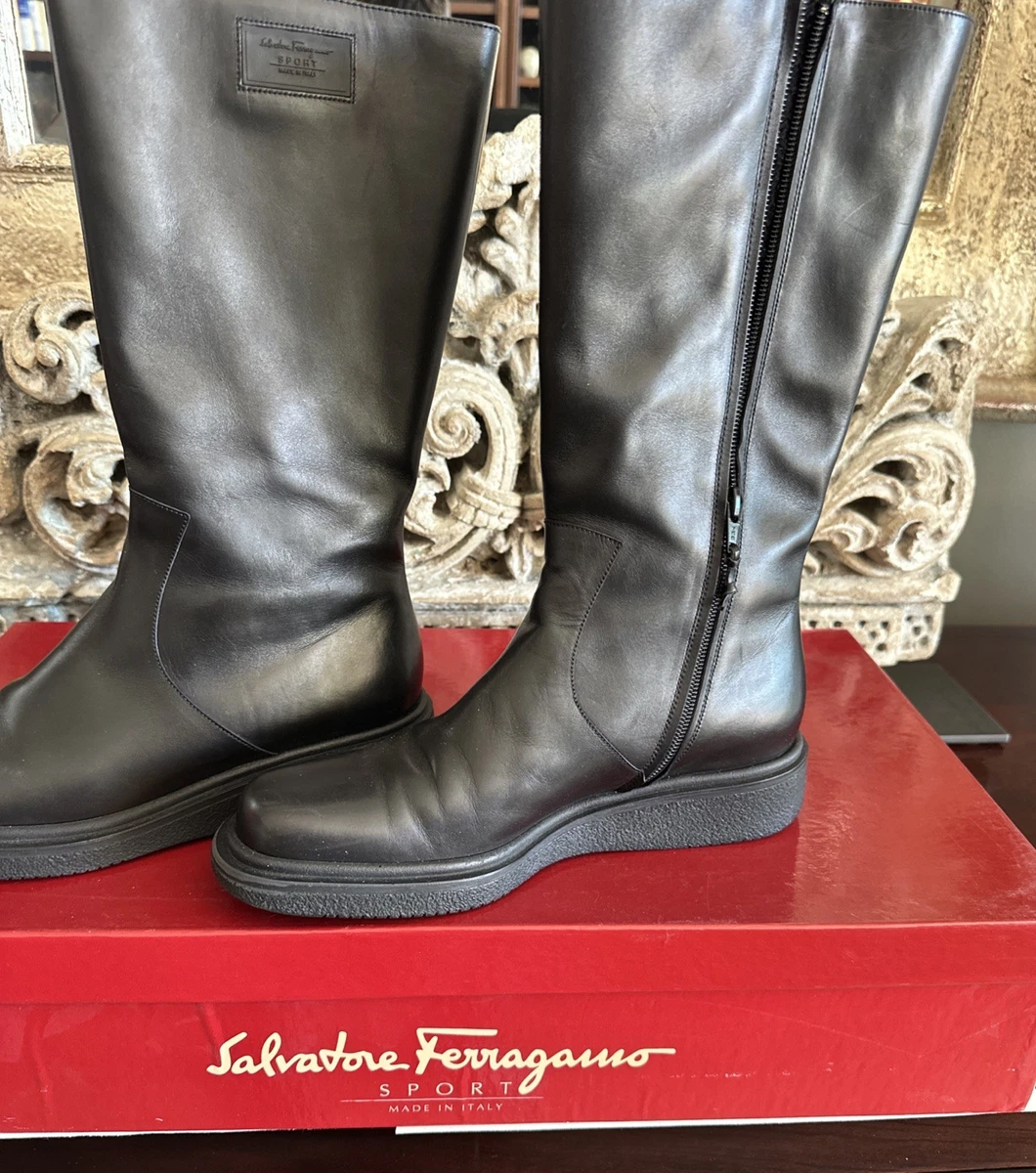 Ferragamo Black Boots for Women for sale | eBay