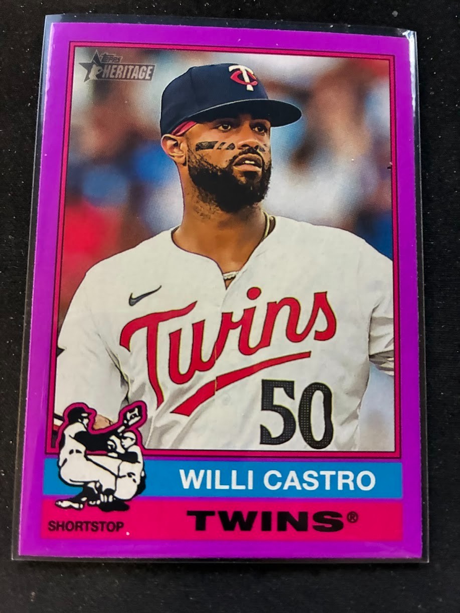 2025 Topps Heritage #73 Willi Castro Purple Border