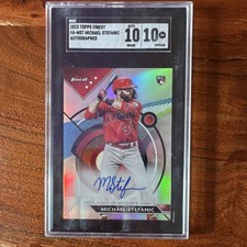 2023 Topps Finest Michael Stefanic Auto Rookie #FA-MST SGC 10 Angels