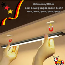 LED Lichtleiste Akku USB Bewegungssensor magnetisch Unterbau Flur Nachtlicht NEU