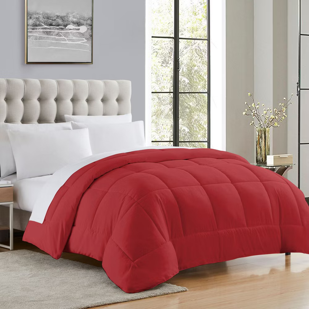 Down Alternative All-Season Comforter by Sweet Home Collection - Queen Burgundy 11690₽