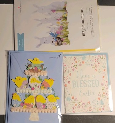 Papyrus Rosanne Beck American Greetings Easter Set of 3 Cards Set #2