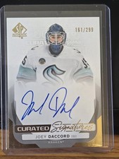 2024-25 SP Authentic Joey Daccord Curated Signatures /299 #SPC-DA Kraken