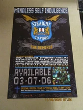 MINDLESS SELF INDULGENCE Straight To Video Promo Poster New! Unused! 2006 Remix