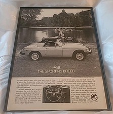 MGB The Sporting Breed Print Ad 1980 Framed 8.5X11 Vintage Wall Art 