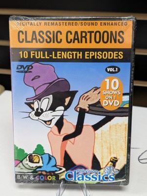 Classic Cartoons 10 Full - Length Episodes Vol. 1 B/W & Color Television Classic