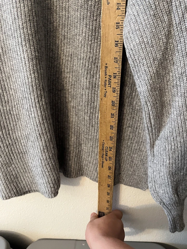 Gap Women's Gray Color Mock Neck Tight Knit Sweater Size XL Acrylic Blend - Image 4 of 4