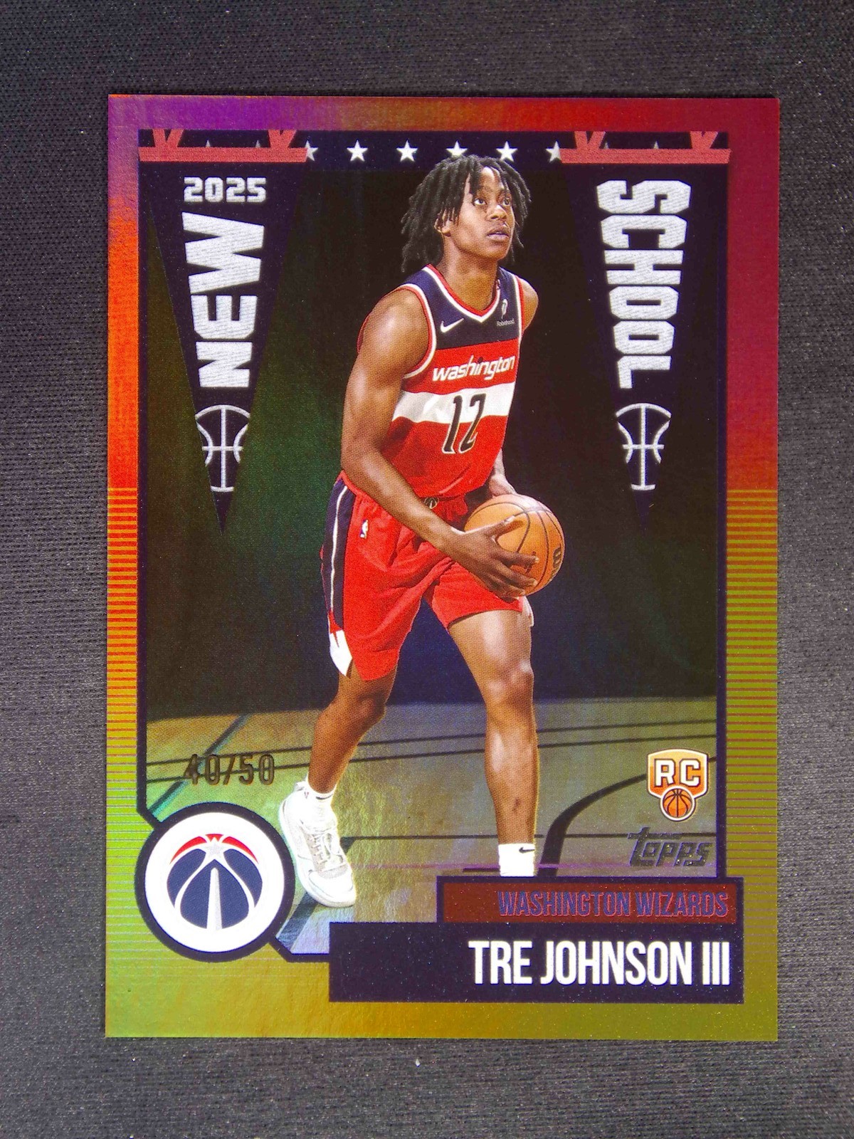 2025-26 Topps Flagship Tre Johnson III RC Rookie New School Gold /50