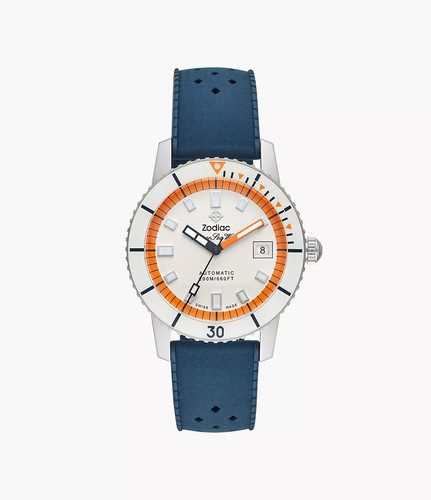 ZO9270 Zodiac Super Sea Wolf Automatic Rubber Wristwatch