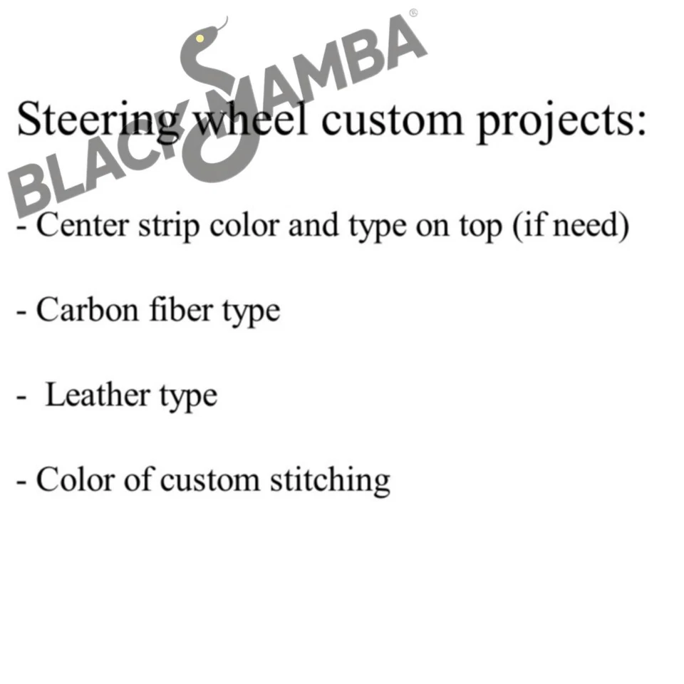 Custom Carbon Fiber black Leather Steering Wheel For BMW 2007 530xi Foto 2 de 4