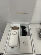 IPL Hair Removal Device White Gold Corded Electric with Sunglasses for Body Face