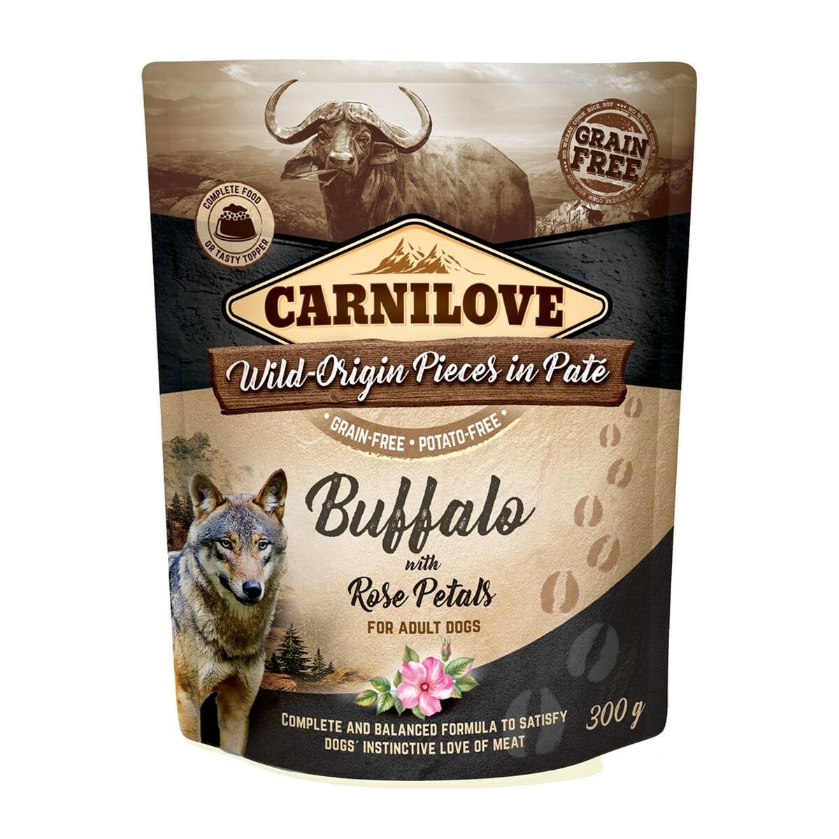 Cibo umido Carnilove Wild Buffalo & Rose petals 300 g