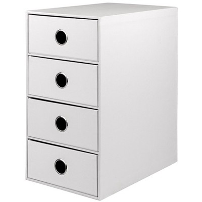 SOHO 4er Schubladenbox aus Papier | Büro Organizer Schreibtisch | Schubladen ...