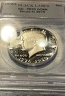 1976-S Kennedy 50c PR70 DCAM ICG .Black Label Struck In 1975 - Gray Book $280 — photo 3