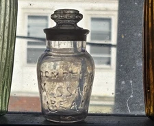 Pompeian Massage Cream Antique Bottle With Ground Glass Stopper Early 1900s 