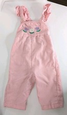 Vintage Health Tex Overalls Corduroy Pink Tulip Ruffle 9 months