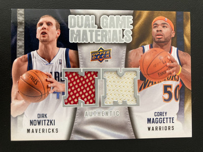 2009-10 Upper Deck Dual Game Materials Jersey Corey Maggette / Dirk Nowitzki