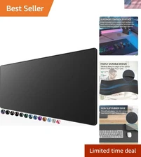 Extended Black Gaming Mouse Pad 31.5 x 11.8 - Water Resistant, Anti-Fray Design