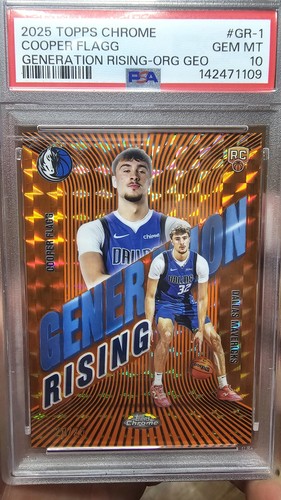 Cooper Flagg [Refractor Orange Geometric] #GR-1 2025 Topps Chrome Generation Rising card
