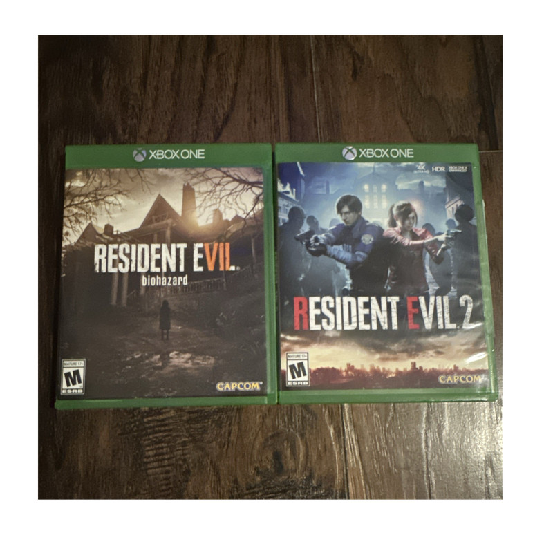 Capcom Xbox One Resident Evil 7 Biohazard & Resident Evil 2 Lot w/ Cases