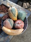 Vintage Terra-Cotta Mexican Clay Pottery Braided 12” Bowl 7 Fruit Pcs. Folk Art — photo 3